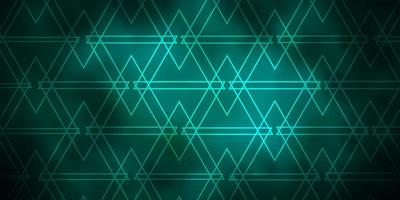 Dark Green vector pattern with lines triangles