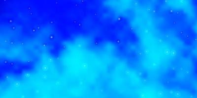 Light BLUE vector background with colorful stars