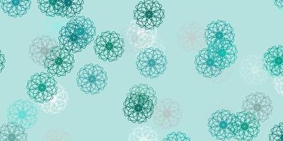 Light blue green vector natural backdrop with flowers