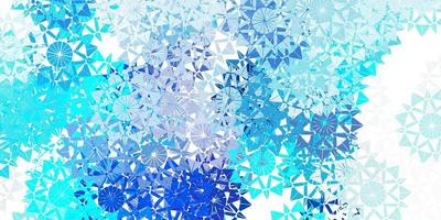 Light blue vector pattern with colored snowflakes