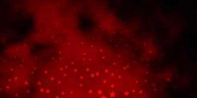 Dark Red vector texture with beautiful stars