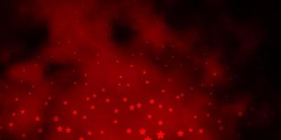 Dark Red vector texture with beautiful stars