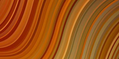 Light Orange vector background with curved lines