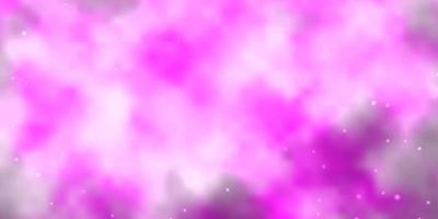 Light Pink vector template with neon stars