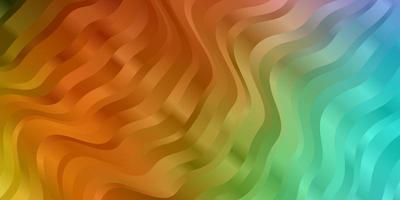 Light Multicolor vector background with bent lines