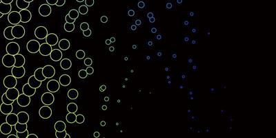 Dark Multicolor vector background with circles