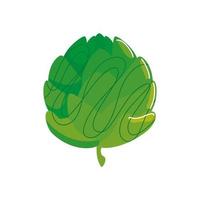 fresh and healthy artichoke isolated icon vector