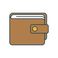 wallet money accessory isolated icon vector