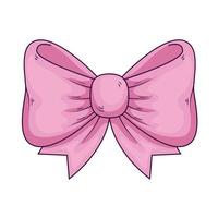 cute bow ribbon decoration icon vector