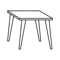 Mesa de muebles de madera icono aislado vector