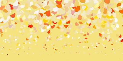 Light pink yellow vector pattern with abstract shapes