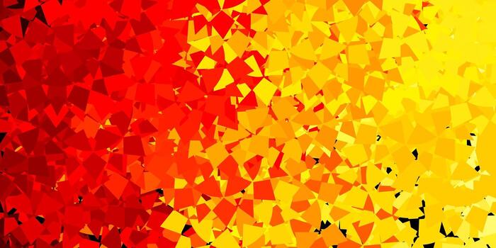 Light red yellow vector backdrop with triangles lines