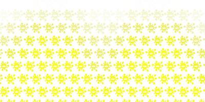 Light Yellow vector pattern with coronavirus elements