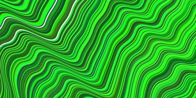 textura de vector verde claro con líneas dobladas