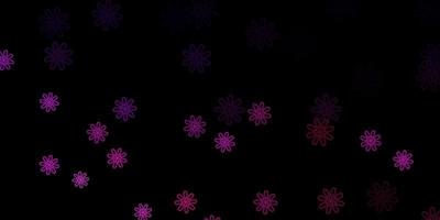 Dark Purple Pink vector pattern with abstract shapes