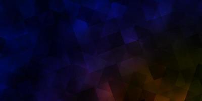 Dark Blue Yellow vector texture with poly style with cubes