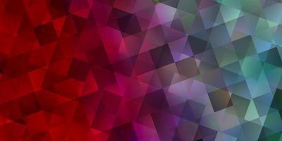 Light Blue Red vector texture with poly style with cubes