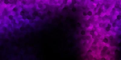 Dark purple vector backdrop with a batch of hexagons