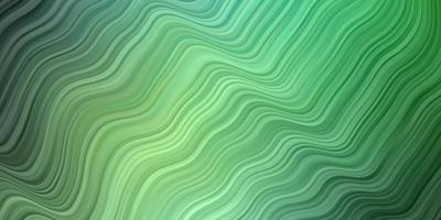 Light Blue Green vector pattern with curved lines