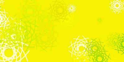 Light Green Yellow vector background with random forms