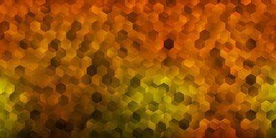 Dark green yellow vector backdrop with chaotic shapes