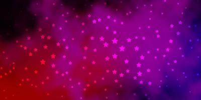 Dark Pink vector pattern with abstract stars