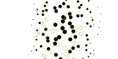 Dark Green Yellow vector background with circles