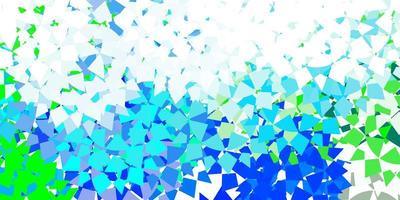 Light blue vector template with crystals triangles