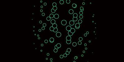Dark Green vector layout with circles