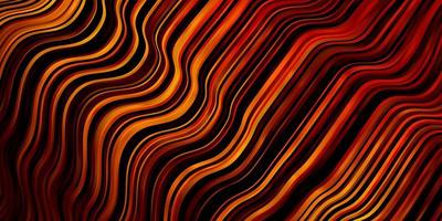 Dark Orange vector background with curves