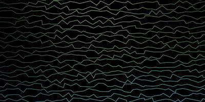 Dark Blue Green vector background with curved lines