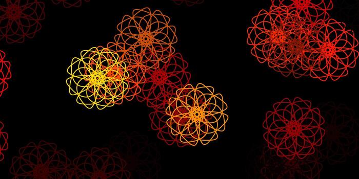 Dark Orange vector pattern with abstract shapes