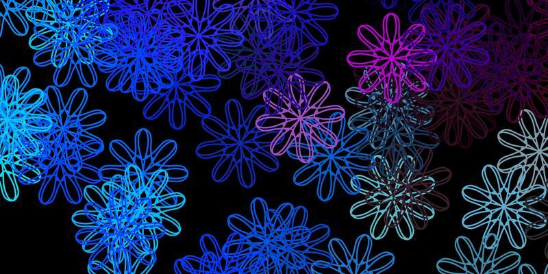 Dark Pink Blue vector background with random forms