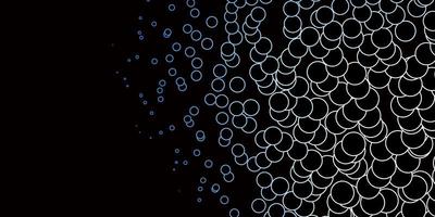 Dark BLUE vector pattern with circles