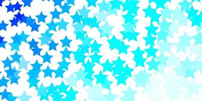 Light BLUE vector pattern with abstract stars