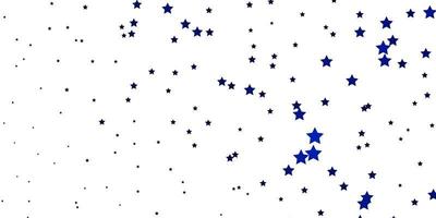 Dark BLUE vector background with colorful stars