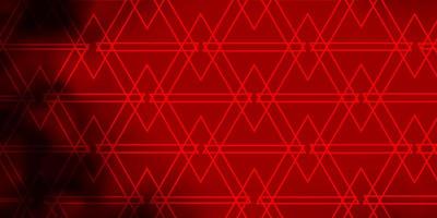 Dark Orange vector template with lines triangles