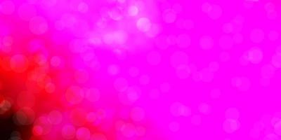 Dark Purple Pink vector backdrop with circles