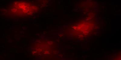 Dark Red vector background with circles stars