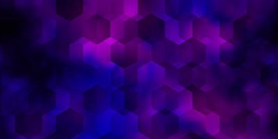 Light Purple Pink vector background with hexagons