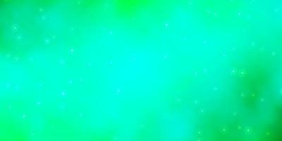 Light Green vector pattern with abstract stars