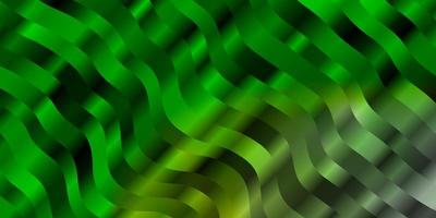 Light Green vector pattern with curved lines