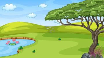 Blank nature park landscape at daytime scene vector