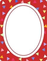 Empty oval shape banner template vector