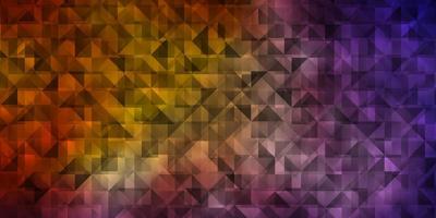 Light Blue Yellow vector layout with lines triangles