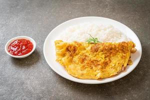 Omelet or Omelette with Rice photo