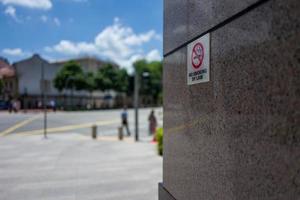 A Singapore no smoking by law sign photo