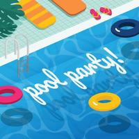 Swimming Pool Background in Diagonal View vector