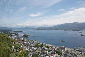 View of Alesund port town, Norway photo