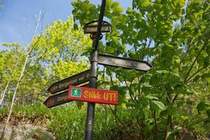 Sign to the Fjellstua Mountain Viewpoint in Alesund, Norway photo